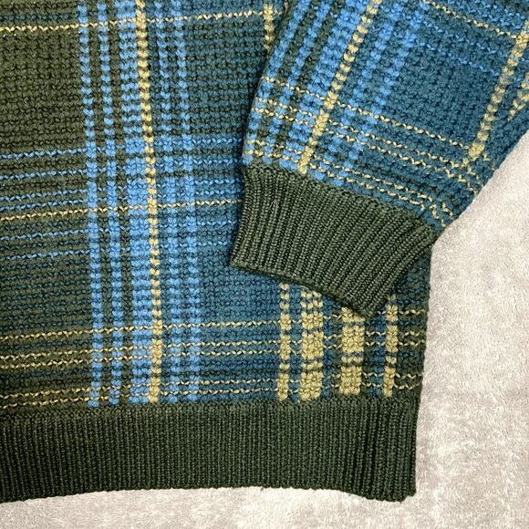 VTG Timberland Weathergear Sweater 100% Wool Mens XL Green Pullover Grandfather - Picture 5 of 10